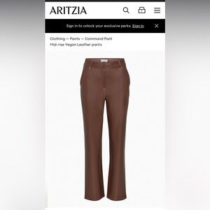 ARITZIA LEATHER PANTS